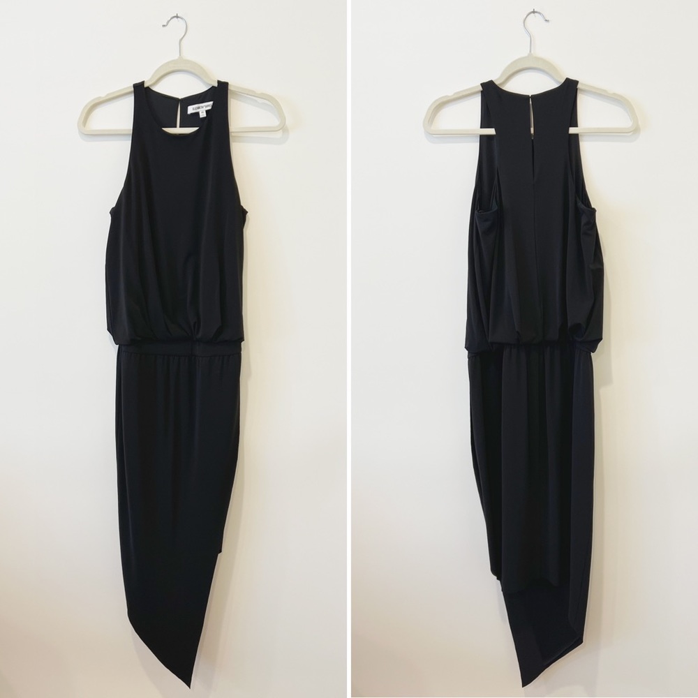 Elizabeth and James Rowan Dress Blouson Sleeveless Asymmetric Midi Black Size XS - Picture 5 of 10